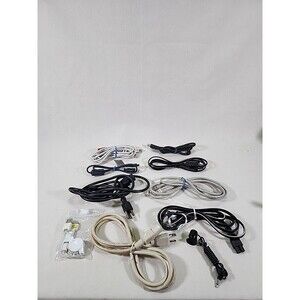 Lot Of 10 Power Cords, Charging Cords, And Connection Cords